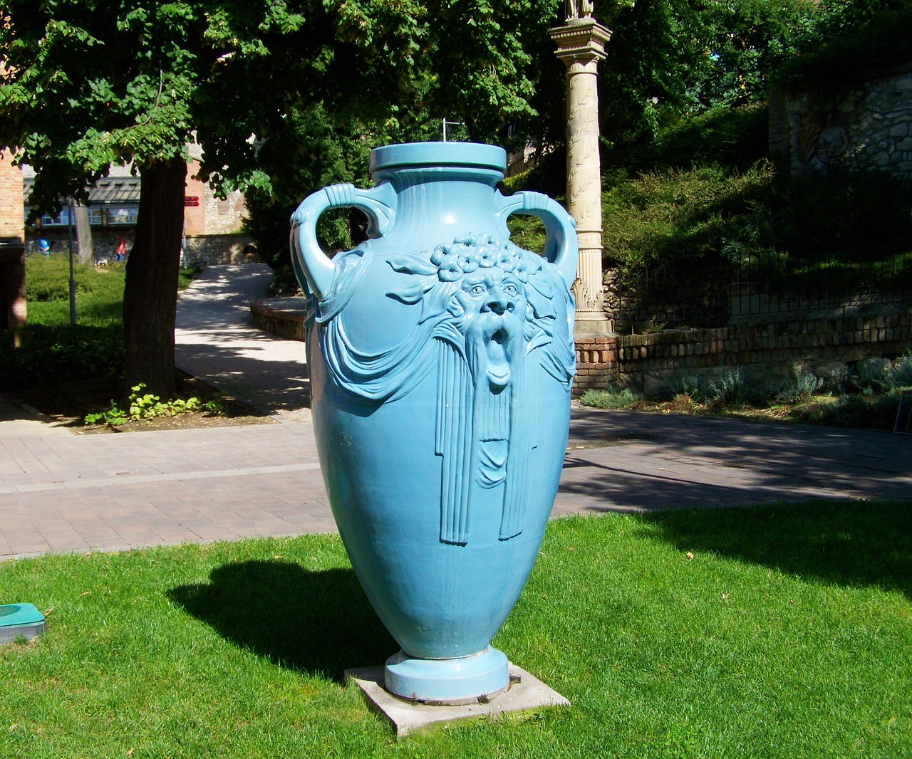 zsolnay vase giant blue vase zsolnay cultural quarter free photo