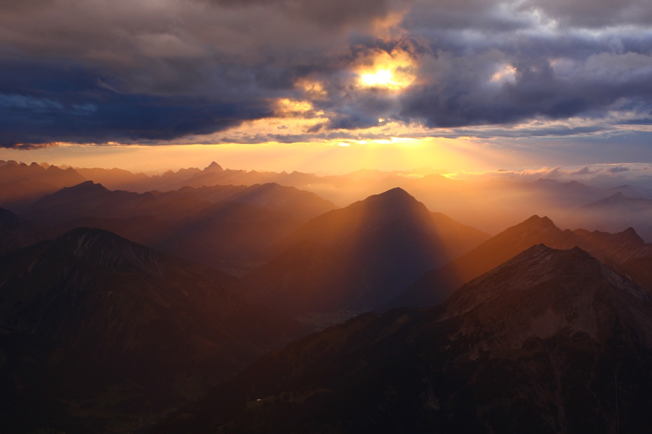 zugspitze bavaria abendstimmung free photo