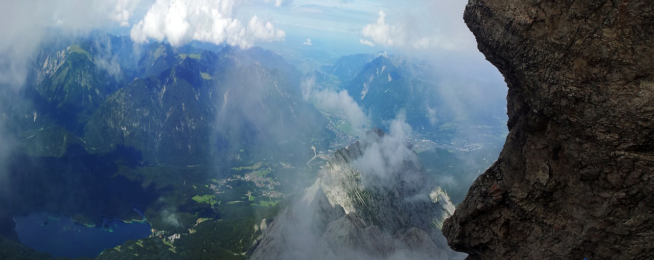 zugspitze rock sky free photo