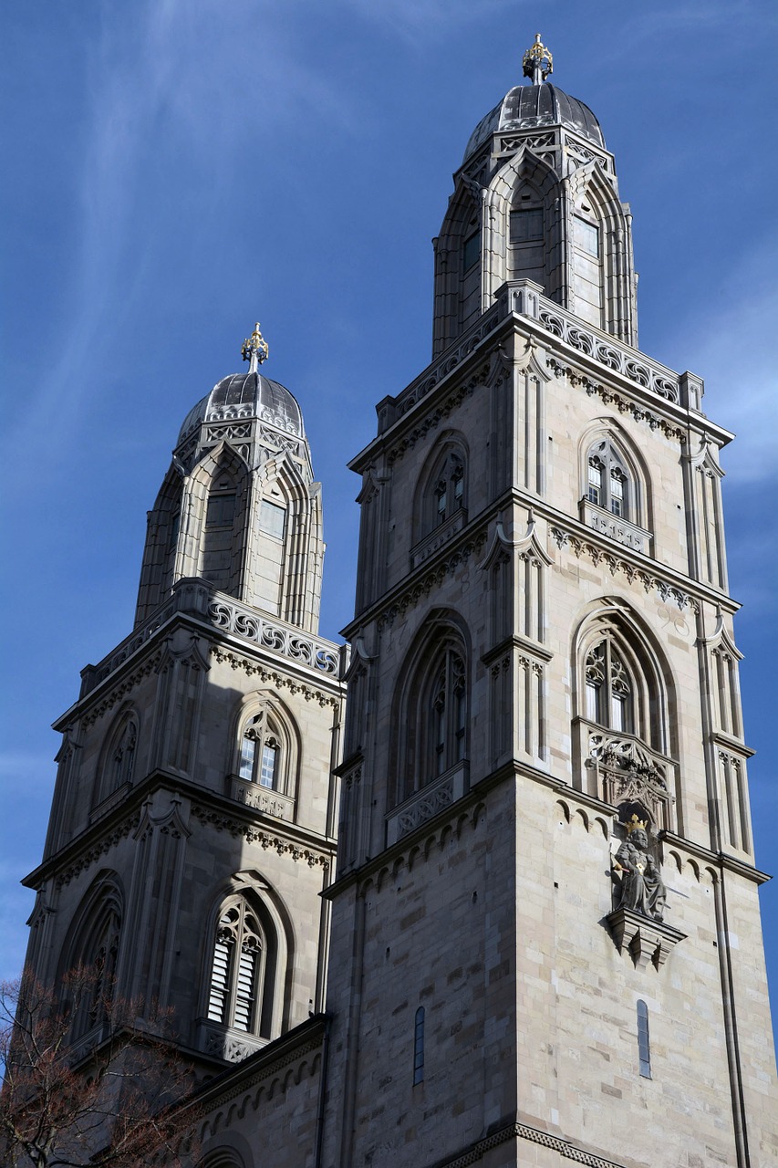 zurich grossmünster church tower free photo