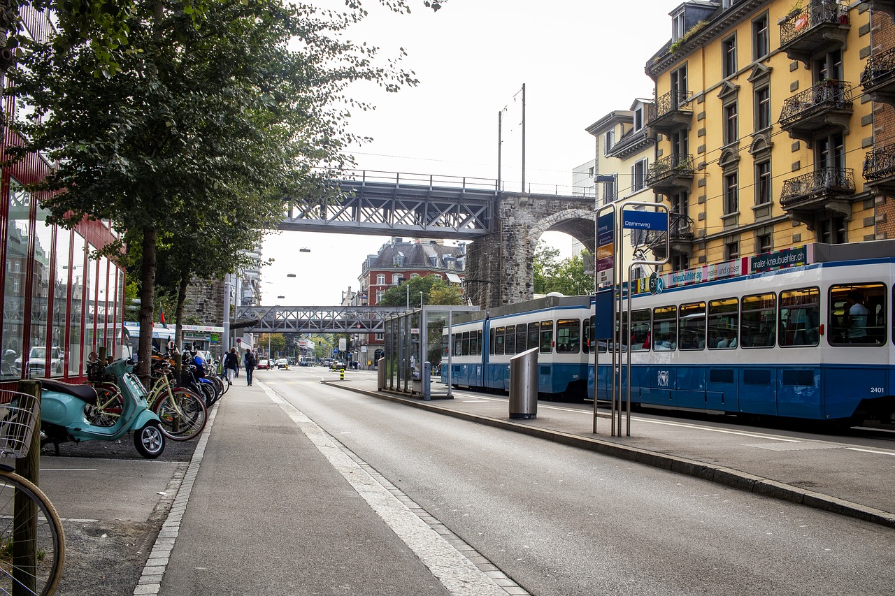 zurich  tram  away free photo