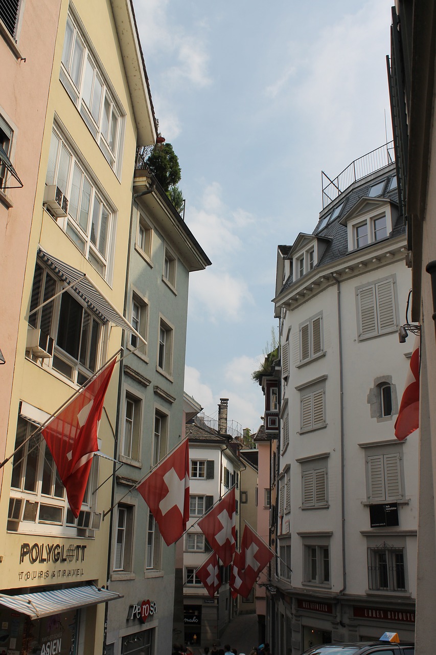 zurich switzerland flag free photo