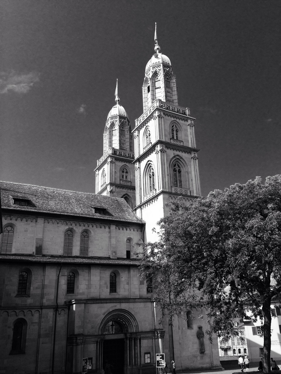 zurich church grossmünster free photo