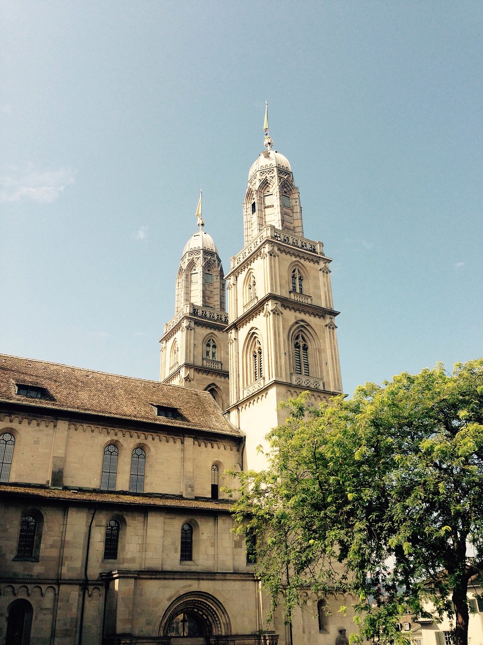 zurich church grossmünster free photo