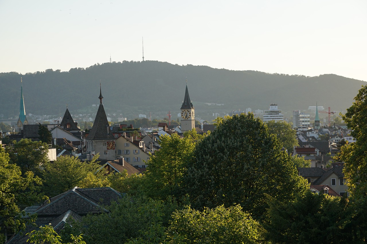 zurich old town churches free photo