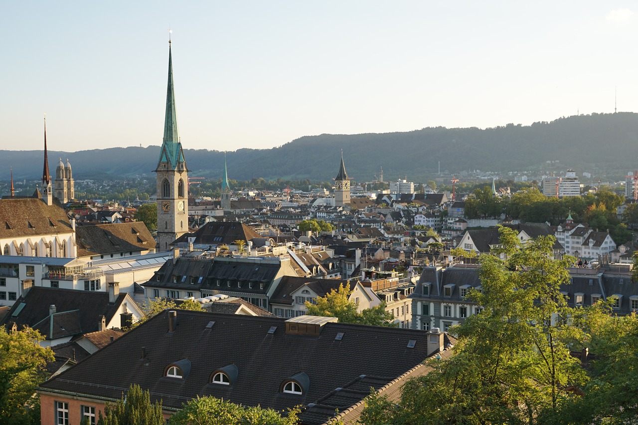 zurich old town churches free photo