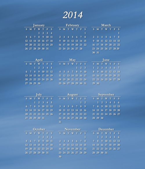 2014 Calendar