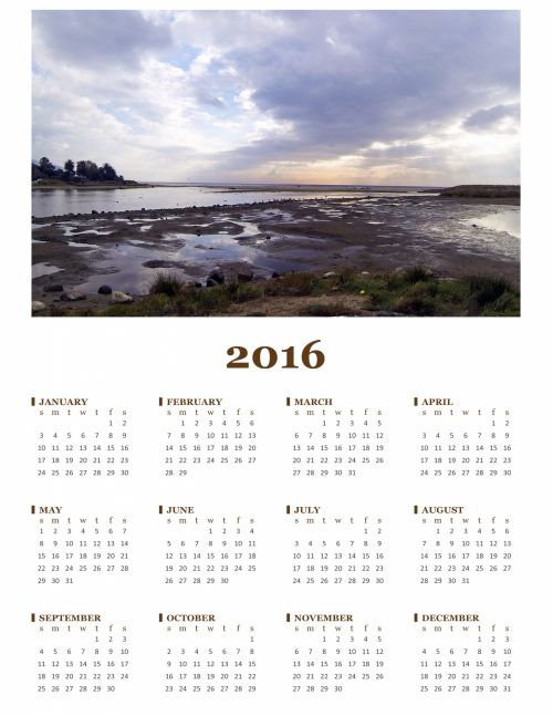 2016 Annual Calendar Of Bird Refuge