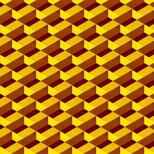 3D Golden Cubes Background