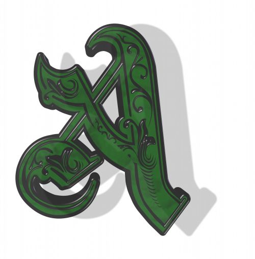 3d Green Letter