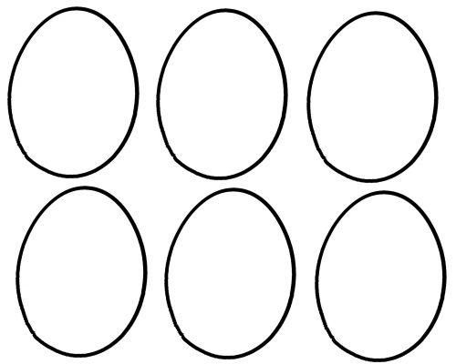6 Egg Outlines