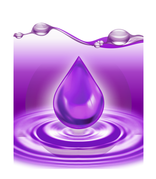 a drop of water lavender