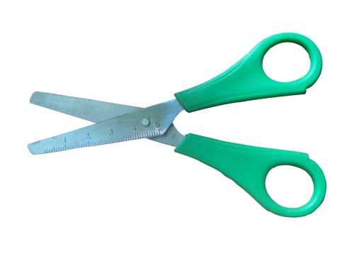 a pair of scissors office card