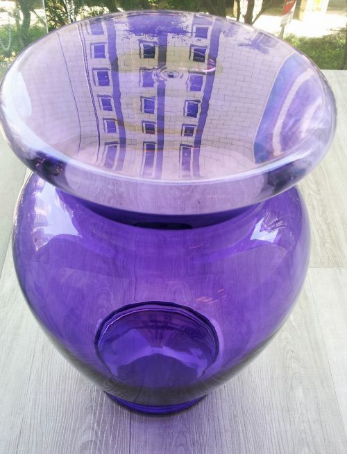 A Purple Stool With Reflection