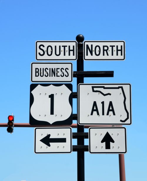 a1a road sign sign signage