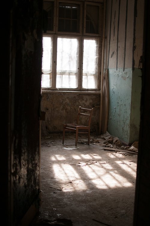 abandoned  indoors  window