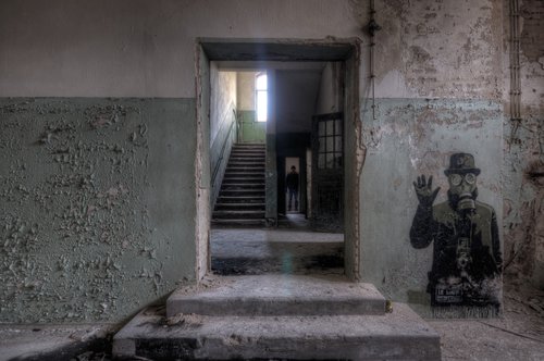 abandoned  door  man