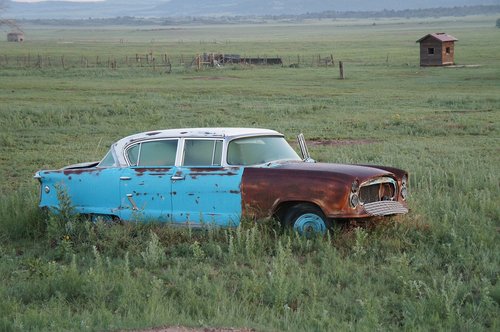 abandoned car  old car  wreck