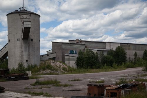 abandoned factory outdoors abandoned