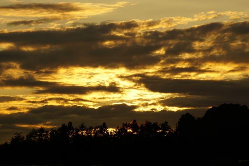 abendstimmung evening sky clouds