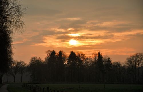 abendstimmung sunset northern germany