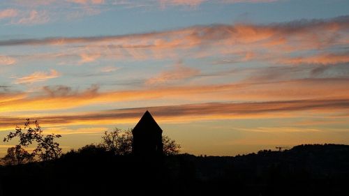 abendstimmung silhouette sunset