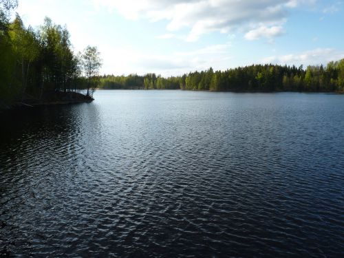 abendstimmung lake nature