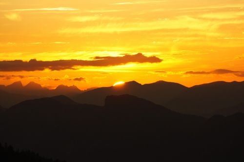 abendstimmung mountains sunset