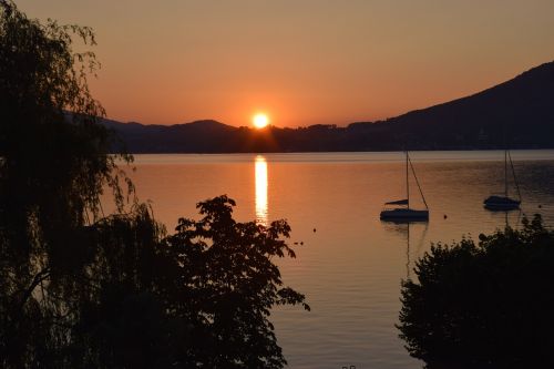 abendstimmung sunset lake