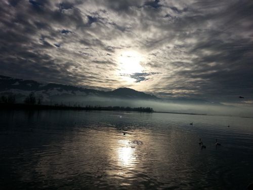 abendstimmung lake clouds