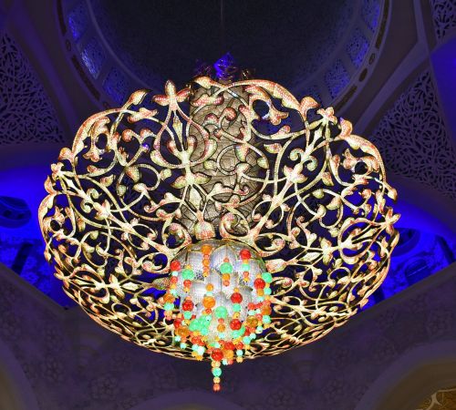 abhu dhabi sheikh zayed mosque chandelier