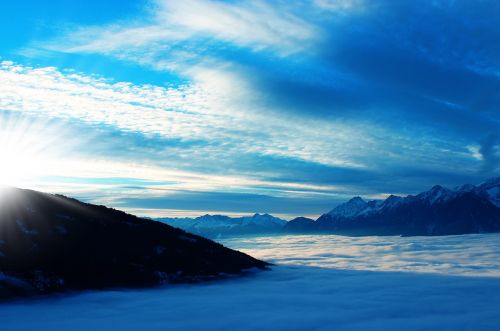above the clouds sky tyrol