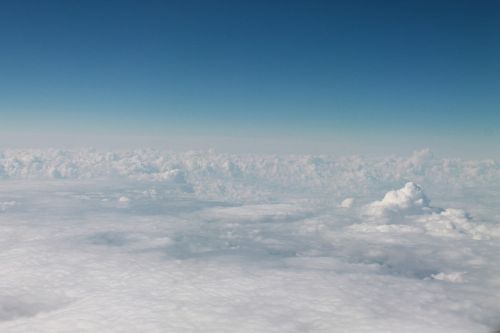 above the clouds sky white