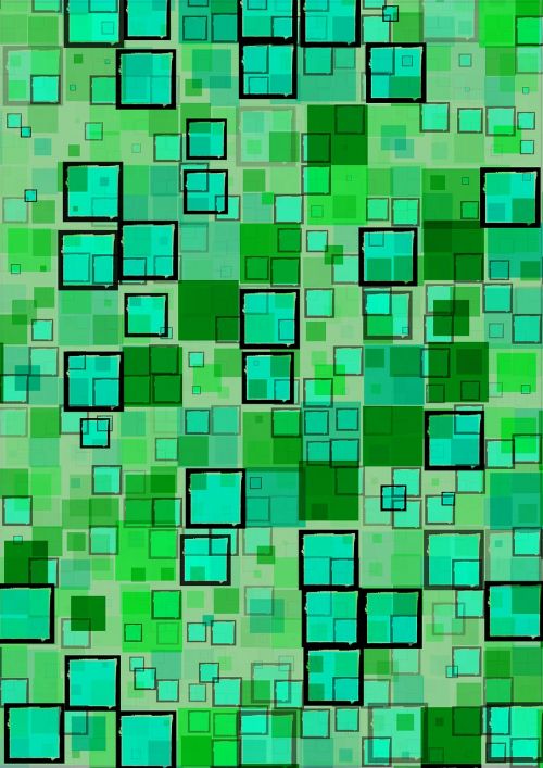 abstract green square