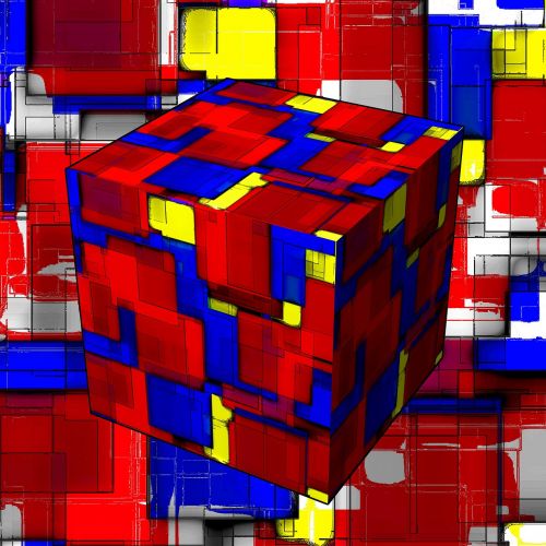 abstract cube art