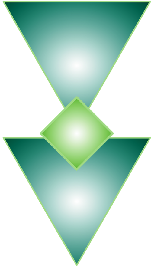 abstract green triangles