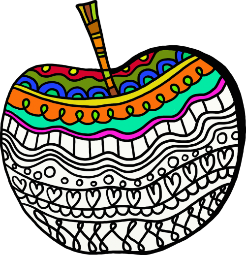 abstract apple art