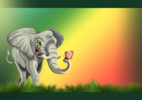 abstract background elephant