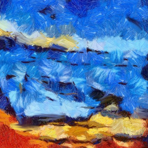abstract landscape brush