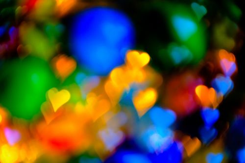 abstract soft focus hearts