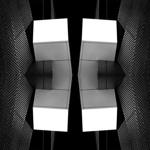 abstract architecture black and white