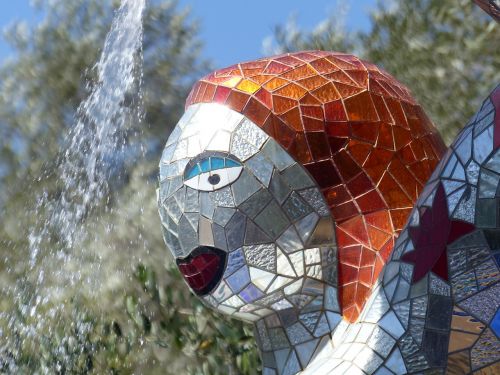 abstract water mosaic