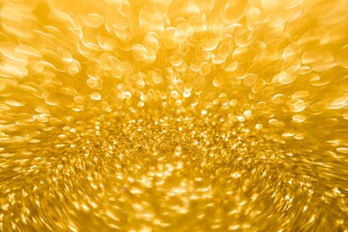 abstract gold yellow bokeh