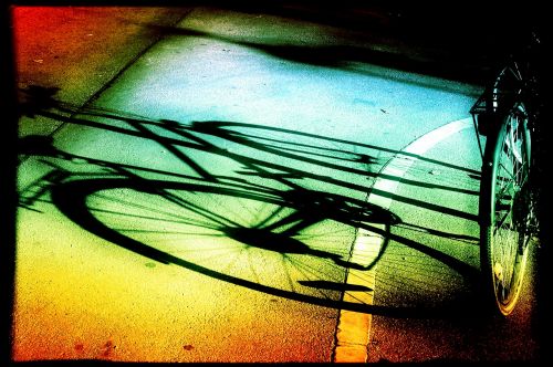 abstract shadow bike