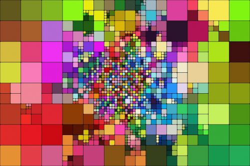 abstract squares arrangement