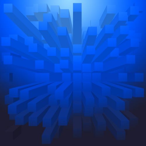 Abstract Blue Blocks