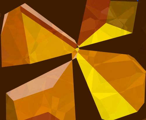 Abstract Orange Butterfly