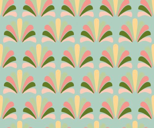 Abstract Palmette Pattern Seamless
