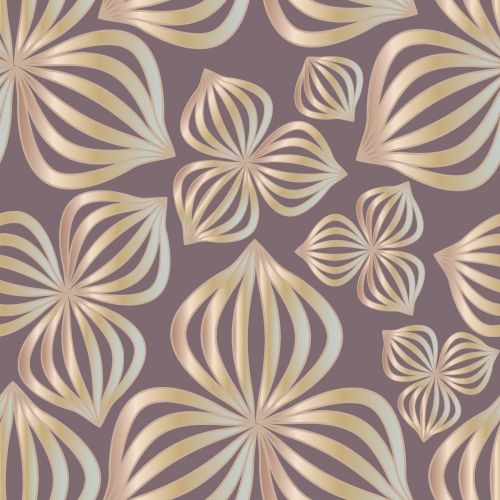 Abstrat Flowers Seamless Pattern