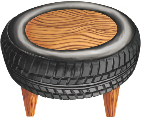 absurd  rubber  stool